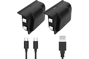 YCCSKY Kit de Batteries et Câble pour Manette sans Fil Xbox One, Batteries Rechargeables de 2 Pack 1200mAh pour Manette sans Fil Xbox One/One S/One X(Ne Convient Pas au contrôleur Xbox Series X/S)