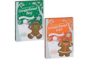KENNYKRAFTS Christmas Gingerbread House Kit - Decorate Your Own - No Baking Required - Boy & Girl 2 Pack - Christmas 2021