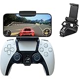 Supporto Telefono per Controller PS5 Nero, Accessorio Clip da Gioco Regolabile PS5 DualSense, Supporto Cellulare per Joystick