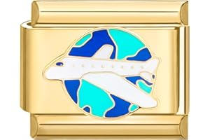 papasgix Italian Charms Module für 9mm Italian Charm Bracelet Gold DIY Italian Style Charms für Damen Abnehmbar Italienisches Charm Armband Zubehör Mädchen Junge Geschenk