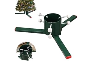 Starbover Weihnachtsbaumständer für lebende Bäume, Christbaumständer Metall für Stämme von von 4-14cm, Tannenbaumständer Weihnachtsbaumhalter Stand für bis zu 7FT lebenden&künstlichen Bäumen, Grün