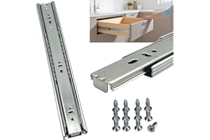 BRESKO 1 Paar (2 Stk.) Schubladenschienen 30-70 cm Vollauszug mit und ohne SoftClose Kugelführung (45cm ohne SoftClose)