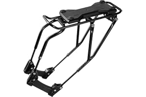 Mimoke - Portapacchi per bicicletta con sgancio rapido - Adatto alla maggior parte delle biciclette - Regolabile - Montaggio rapido - Portabagagli