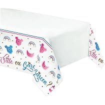 2 Nappes Révélation Sexe YILANJIN 137x274cm - Imperméable Plastique Rose/Bleu | Baby Shower Anniversaire