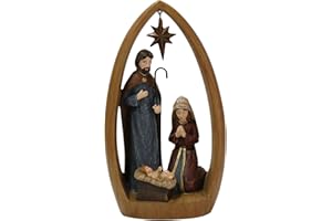 Lamptti Nativity para Navidad - Santa Madre y Padre, Belén, Belén Navidad y Pesebre, Artesanía Resina para decoración naviña