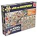 Produktbild Jumbo 19024 - Jan van Haasteren - Happy Holidays - 2 x 1000 Teile, Malbuch gratis
