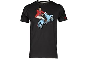 Blasfemus T-Shirt Uomo Lupin III su Vespa Special Cartoni Animati Anni 80 Manga