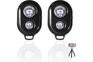 QNENEAM Pack of 2 Bluetooth Remote Control Android, Camera Shutter Release Bluetooth Selfie Remote, Self-Timer Mobile Phone Compatible with iOS Android Smartphones, Ideal for Photos Videos Range up to 10 m