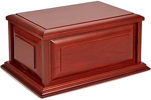 MAKEY'S Extra Large Urns for Human Ashes Adult Male,Cremation Urn,Handmade Wood Urn Funeral urns for Loved Ones（400 Cu/in）