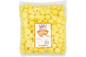 JYSTOCK LIMITED Yellow Paint Balls Sugar Coated Marshmallows - 900g Bulk Pack