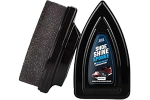 CREASE PROTECT Éponge à Cirer Chaussures | Cirage et Soin pour Chaussures, Sacs, Meubles & Intérieurs Auto | Brillance Instantanée | Convient à Tous Cuirs | Éponge Neutre Réutilisable (Neutre, Lot de 1)