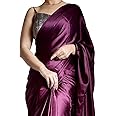 SATAZ Women's Ready to Wear Satin Silk 1 Minute Pre Pleated Heavy Saree with Designer Pearl Tassels Lace (Wine)