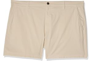 Amazon Essentials Short Chino Confortable et Extensible Coupe Slim 13 cm sans Pinces (Anciennement Goodthreads) Homme