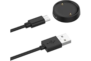 Ermorgen Ładowarka USB C kompatybilna z Amazfit Active 2 / Amazfit Bip 6 Kabel USB 100 cm, wymienny kabel do ładowania stacji ładującej do Amazfit Active2- czarny