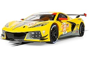 Scalextric Cars - C4558 Chevrolet Corvette C8R - LeMans GTE AM Winner 2023 - Toy Slot Car for use with Race Tracks - Small Kids Gift Ideas for Boy/Girl Ages 3 Accessories, Yellow