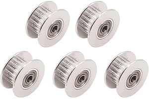WINSINN GT2 Idler Pulley 20 Teeth 3mm Bore 6mm width Timing Pulley Wheel Aluminum For 3D Printer (Pack of 5Pcs)