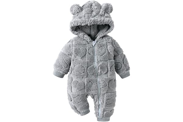 UUAISSO Nyfödda babyoutfit huvor fleece sparkbyxor med björnöron och hjärtan långärmad