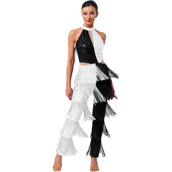 Carnevale Pantaloni Da Ballo Pantaloni Neri In Cotone Misto Per Donne Halloween P158678