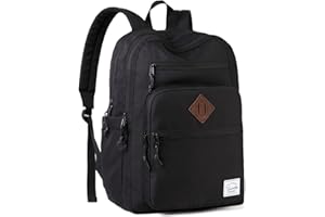 VASCHY Plecak dla mężczyzn, duża pojemność, lekki, plecak dla kobiet, 15,6 cala, tornister szkolny, chłopcy, dziewczęta, młodzież, do szkoły, na uczelnię, na podróż, do pracy