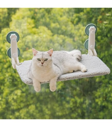 Amaca Per Gatti Da Finestra - Mensola Con Ventose Per Gatti Fino A 25 Kg, Design A Doppio Strato - Foto 4