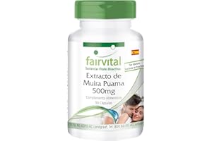 Fairvital | Extracto de Muira Puama 500mg - Extracto 10:1 - VEGANO - Dosis elevada - 90 Cápsulas - Calidad Alemana