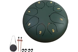 YUCHIFA Rain Drum for Outside Garden, Rain Drum, Steel Tongue Drum Rain Chime,Drum Rain Chime Waterproof,Rain Drum for Garden Instrument,for Camping, Meditation or Yoga (8-tone 6-inch,K)