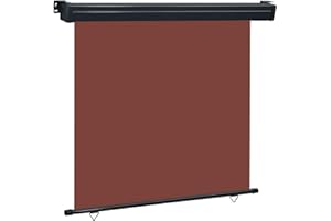 Tidyard Toldo Lateral de Balcón Toldo Terraza Jardín Toldo Vertical Exterior Protección Solar Marrón 170 x 250 cm