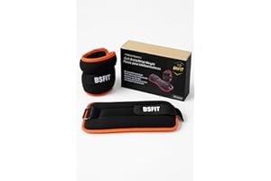 BSFIT tobilleras lastres 1 kg, Set de 2 Pesas de Neopreno, selecciona el peso 0,5kg, 1kg, 1,5kg o 2kg, tobillera para ejercicio y Entrenamiento en casa, lastres, ankle weights