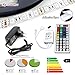 Produktbild LinkSquare (1m / 2m / 3m / 4m / 5m) Komplettpaket Mehrfarbig 5050 (60LEDs/m) DC 12V IP65 SMD LED RGB Flexibel Lampe Licht Fee Beleuchtung Strip Streifen Band Leiste mit 44 Key Tasten IR Fernbedienung Controller Dimmer und DC12V EU Netzteil Trafo Stromversorgung Adapter (2 Meter Komplettpaket)