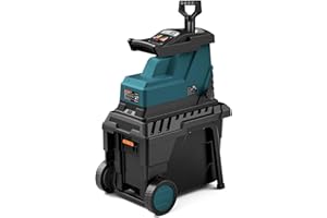 DOVAMAN GT10 Leiser Gartenhäcksler, 8-Zahn-Rollenmesser, Zerkleinert bis zu 45mm, Häcksler mit 2800W Bürstenlosem Motor, 88dB, 55L Auffangbox, 18:1 Zerkleinerungsverhältnis, Mühelos für Gartenabfälle