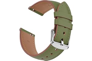 AK Pasek do zegarka Garmin Venu 3S / Venu 2S bransoletka dla kobiet i mężczyzn, miękka skóra do zegarka 18 mm, do Garmin Vivoactive 4S/ Forerunner 265S 255S / Vivomove 3S