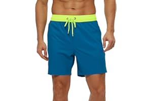 Arcweg Męskie kąpielówki męskie szorty na deskę z kieszeniami na zamek błyskawiczny surfingowe rozciągliwe szorty plażowe oddychająca podszewka z siatki szybkoschnące