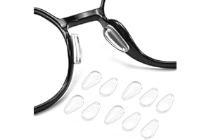 OPUGIT Eyeglass Nose Pads, Adhesive Anti Slip Eyeglasses Nose Grips with Airbag,3.2mm Thickness for Eyeglasses Sunglasses Reading Glasses,5 Pairs,White