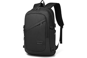 Kono Mochila Hombre Mochila Portatil Impermeable Mochila Ordenador Portatil 15.6 Pulgadas con Puerto USB Mochila Antirrobo Ba
