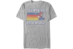 Nintendo Super Mario Running Retro Stripe T-Shirt Uomo