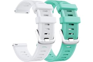 ANBEST Pasek do zegarka kompatybilny z Garmin Forerunner 245 / Forerunner 645 / Vivoactive 3, 20 mm, silikonowy pasek zamienny do Forerunner 158 / Venu/Venu 2 Plus/Forerunner 55