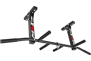 K-Sport: Barra de Dominadas Para Montaje en Techo I Estación de Fuerza con Barra de Dominadas y 3 Asas Diferentes