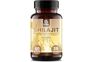 Pure Passion® Shilajit Kapseln - Extra Hochdosiert 1000mg, 50% Huminsäure, 12% Fulvinsäure – Silajit Original - Reich an Mineralien – Himalaya Shilajit Original