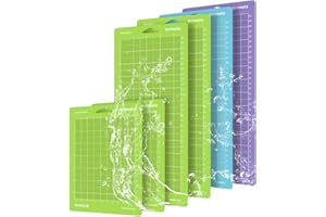 VOHESEA 6er Pack Schneidematte für Cricut Joy Selbstklebende Schneidematte für Cricut Joy Zubehör Cutting mat Vielzahl Klebend Rutschfeste Gerasterte Schneidmatte(4.5x12 inch + 4.5x6.5 inch)
