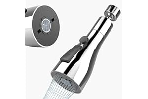 CUYSFEAD 360°Rotante Montalino Rubinetto Economico Acqua,3 Modalità Testa Doccetta Rubinetto Cucina,Adattatore Doccia Lavandino Cucina FM22/M24,Aeratore Punta Rubinetto Cucina,Brezza Jet Rubinetto Cucina