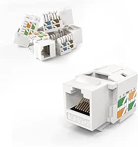 CableCreation RJ45-Koppler 5-Pack Cat6 / RJ45 Keystone Modulverbinder, rj45 Kupplung, Weiß