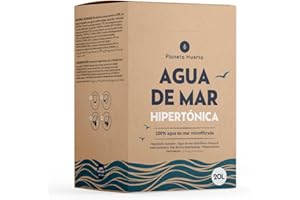 PLANETA HUERTO Planète potager | Eau de mer Microfiltrée 100 % pure provenant de la mer Méditerranée - Eau de mer à boire Hypertonique Nutriments essentiels intacts