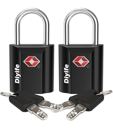 TSA - Lucchetto per valigie, lucchetto a combinazione per valigie, lucchetti con codice, accessori da viaggio, piccoli lucchetti per valigie, bagagli, palestra, armadietti, zaini, armadi (2 serrature