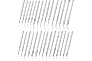 HaoTrade 30 Stück Mini Diamant Frässtifte, 2,35mm Schaft Diamant Schleifstifte, Wolframstahl Fräser, Rotationsfräser Bohrer, Drehfräser zum Stein/ Glas/ Metall Schleifen, Polieren, Gravieren