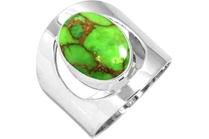 JEWELOPORIUM 925 Sterling Silber Handgemacht Ring for Frau 10x14 Oval Edelstein Costume Silber Schmuck for Gift (99110_R)