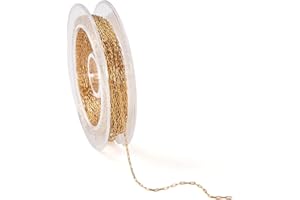 PH PANDAHALL PandaHall - Catene a maglie ovali saldate dorate, in acciaio inox 304, 5 m, per fai da te, uomini, donne, collane, bracciali e gioielli