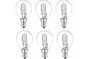 Caldarax Lot de 6 Ampoule G45 E14 42W Dimmable, AC 230V 613LM Blanc Chaud 2700K, Transparent Ampoule Globe Clair G45 E14 pour Lustre, Applique, Lampadaire