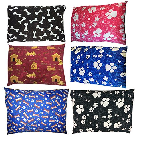 Voice7 PACK OF 2 DOG BED FILLED CUSHIONS WASHABLE COVER FILLED DOG