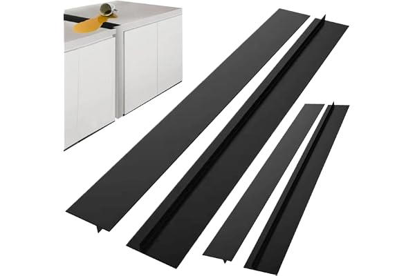 Mellanrumsskydd för spisar, mellanrumsskydd 2 par 53 cm värmebeständig silikon spis mellanrum fyllare skärbar spis bänk mellanrum skydd halkskydd ugn mellanrum fyllning för köksbänk