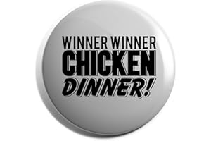 Hippowarehouse WINNER WINNER CHICKEN DINNER Badge Pin